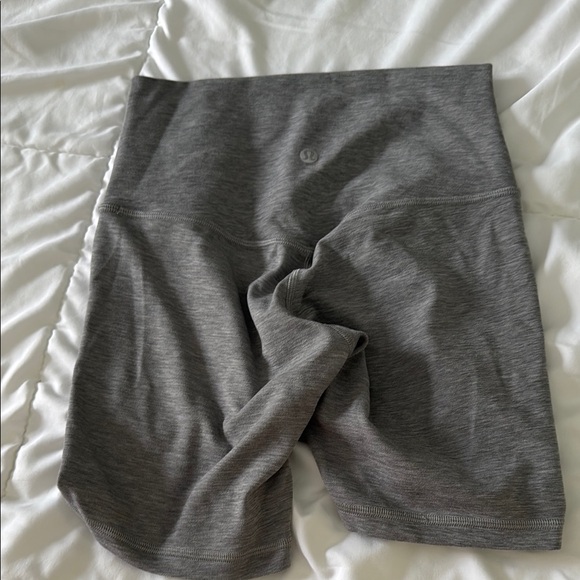 Gray Bike Shorts Stretchy High-Rise Waistband - Picture 2 of 2